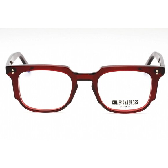 NEW CUTLER AND GROSS CGOP138249 003 UNISEX BORDEAUX EYEGLASSES